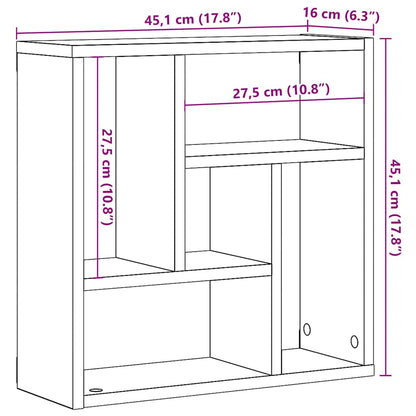 Vegghylle gammelt tre 45x16x45 cm konstruert tre