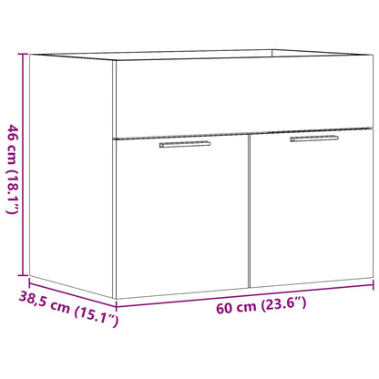 Baderomsservantskap sonoma eik 60x38,5x46 cm sponplate