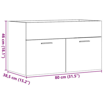 Baderomsservantskap artisan eik 80x38,5x46 cm konstruert tre