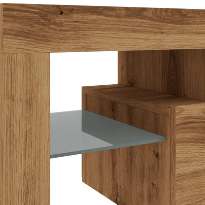 TV-Møbel Artisan Eik TV-benk med LED-lys 140x36,5x40 cm