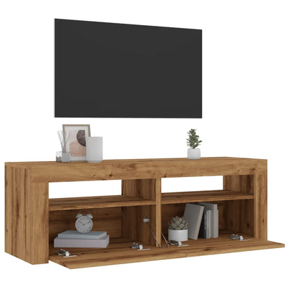 TV-Møbel Artisan Eik TV-benk med LED-lys 120x35x40 cm