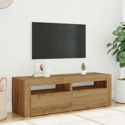TV-Møbel Artisan Eik TV-benk med LED-lys 120x35x40 cm