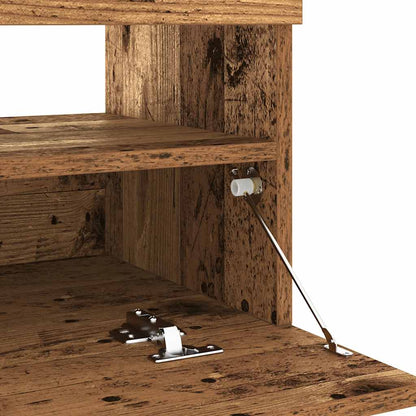 TV-Møbel Gammelt Tre TV-benk med LED-lys 100x35x40 cm