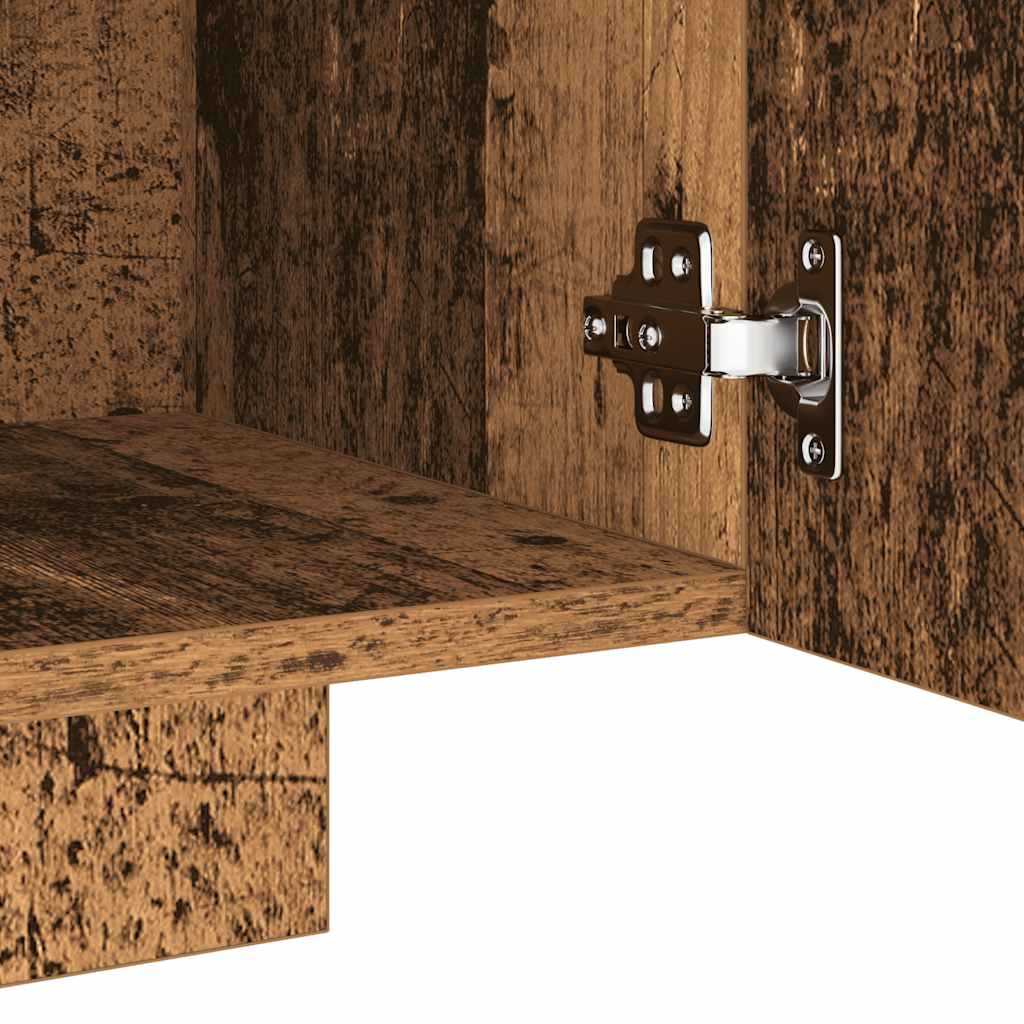 TV-Møbel Gammelt Tre TV-benk med LED-lys 160x35x40 cm