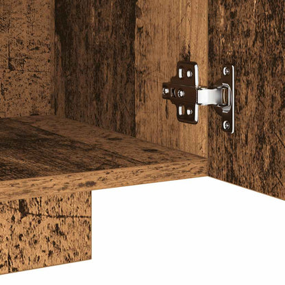 TV-Møbel Gammelt Tre TV-benk med LED-lys 160x35x40 cm