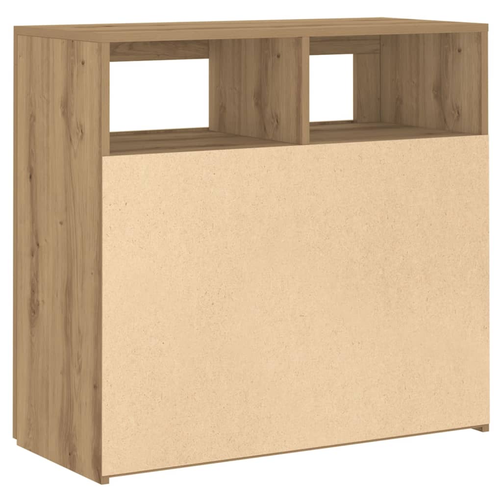 Skjenk Artisan Eik med LED-lys 80x35x75 cm