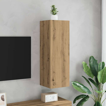 TV-benk artisan eik 30,5x30x90 cm konstruert tre