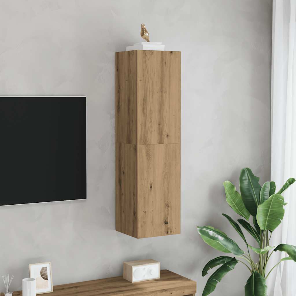 TV-benk artisan eik 30,5x30x110 cm konstruert tre