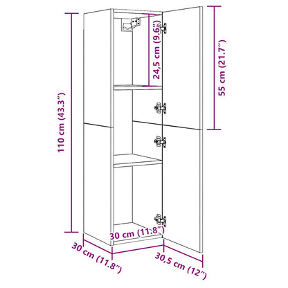 TV-benk artisan eik 30,5x30x110 cm konstruert tre