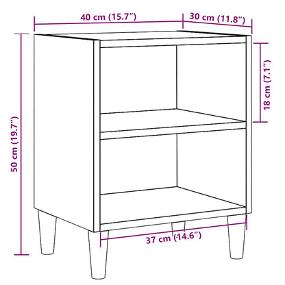 Nattbord 2 stk gammelt tre 40x30x50 cm konstruert tre