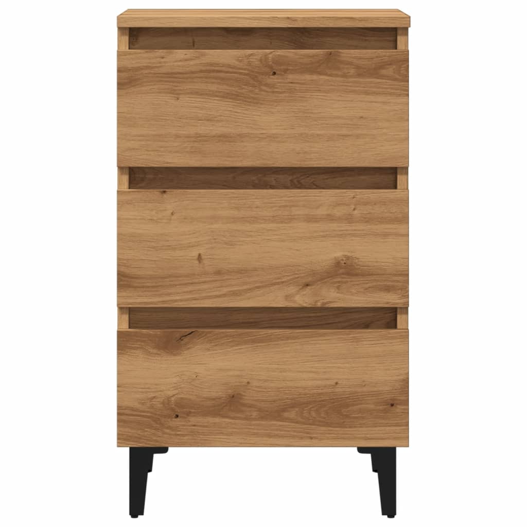 Nattbord Sengbord Artisan Eik med metallben 40x35x69 cm