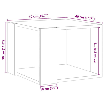 Salongbord gammelt tre 40x40x30 cm konstruert tre