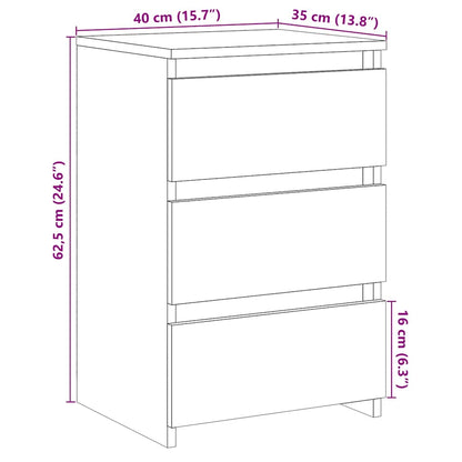 Nattbord gammelt tre 40x35x62,5 cm konstruert tre