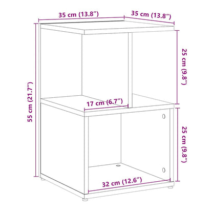 Nattbord 2 stk gammelt tre 35x35x55 cm konstruert tre