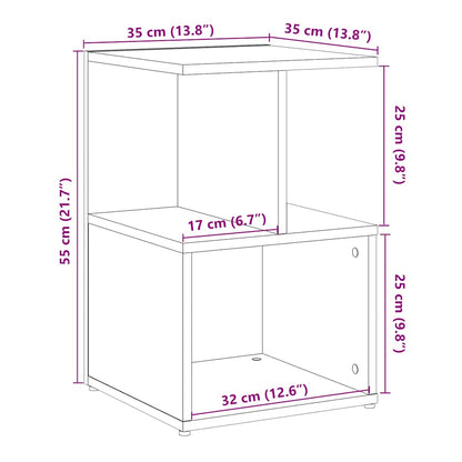 Nattbord 2 stk artisan eik 35x35x55 cm konstruert tre