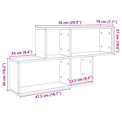 Vegghylle gammelt tre 100x18x53 cm konstruert tre