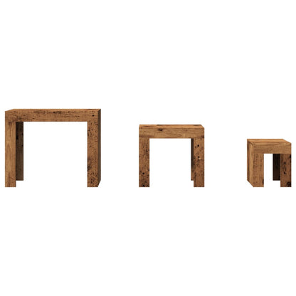 Salongbord Sofabord Gammelt Tre 3 stk