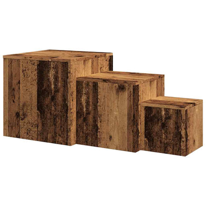 Sidebord Gammelt Tre 3 stk