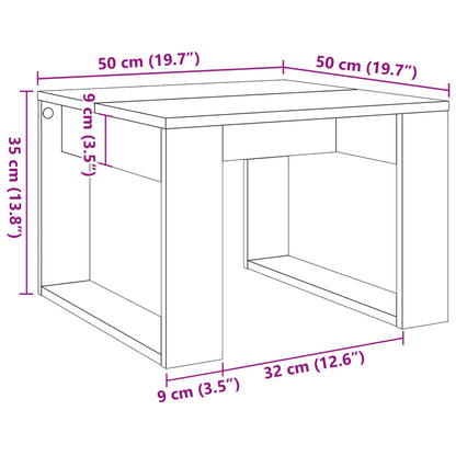 Sidebord gammelt tre 50x50x35 cm konstruert tre