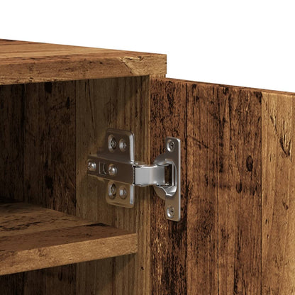 Skoskap Skohylle Skobenk Gammelt Tre 60x35x70 cm