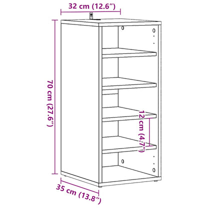 Skoskap 2 stk gammelt tre 32x35x70 cm konstruert tre