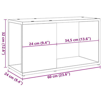 TV-benk artisan eik 60x24x32 cm konstruert tre