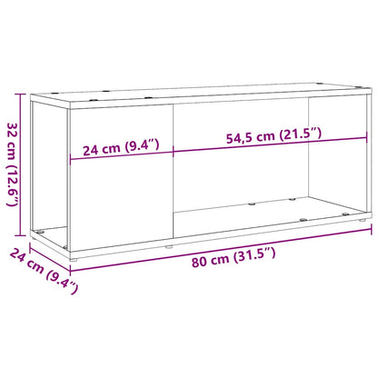 TV-benk artisan eik 80x24x32cm konstruert tre