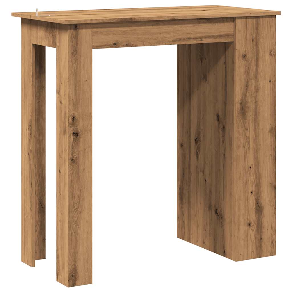 Barbord kafebord Bistrobord med oppbevaring artisan eik 102x50x103,5 cm