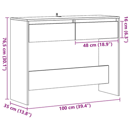 Avlastningsbord Konsollbord Gammelt Tre 100x35x76,5 cm