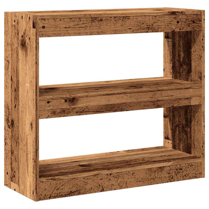 Bokhylle Gammelt Tre Romdeler 80x30x72 cm