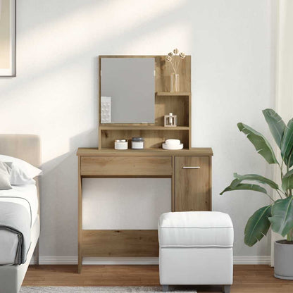 Sminkebord Artisan Eik speil 86,5x35x136 cm