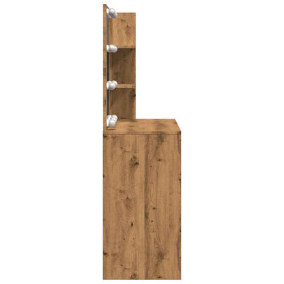 Sminkebord Artisan Eik LED 74,5x40x141 cm