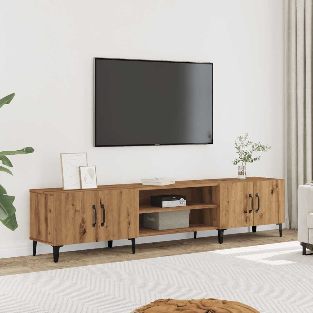 TV-benk artisan eik 180x31,5x40 cm konstruert tre