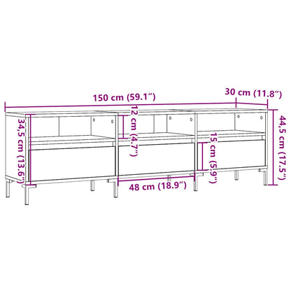 TV-benk artisan eik 150x30x44,5 cm konstruert tre