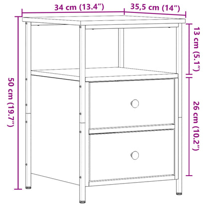 Nattbord Sengbord artisan eik 34x35,5x50 cm konstruert tre