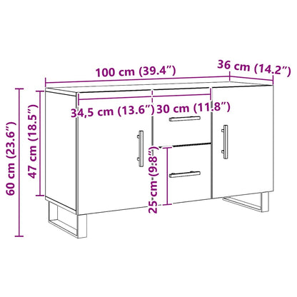 Skjenk Artisan Eik 100x36x60 cm