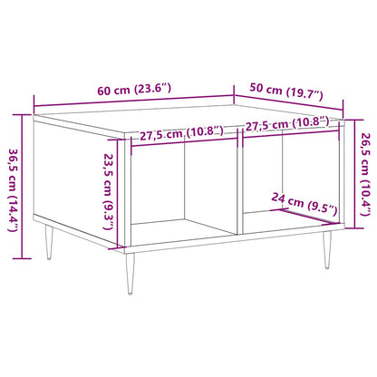 Salongbord artisan eik 60x50x36,5 cm konstruert tre