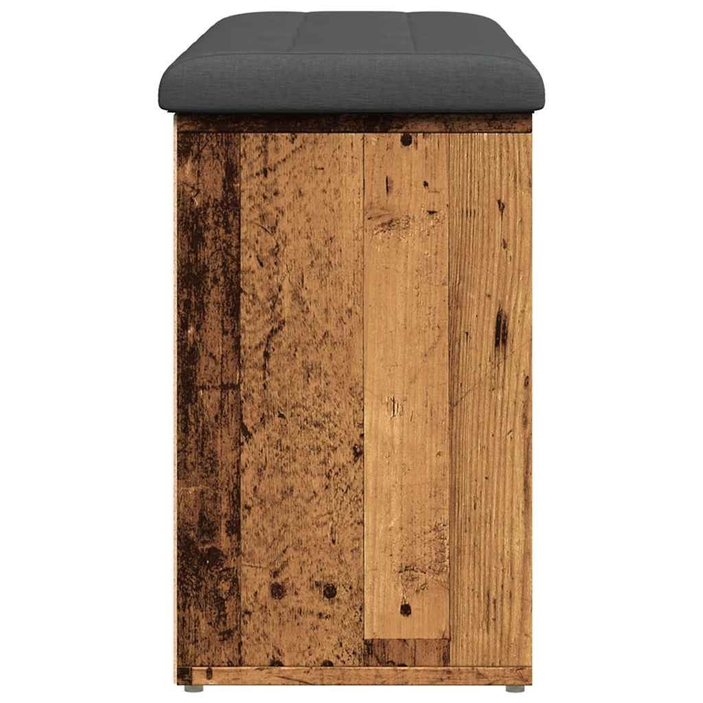 Skoskap Skohylle Skobenk Gammelt Tre 102x32x50 cm