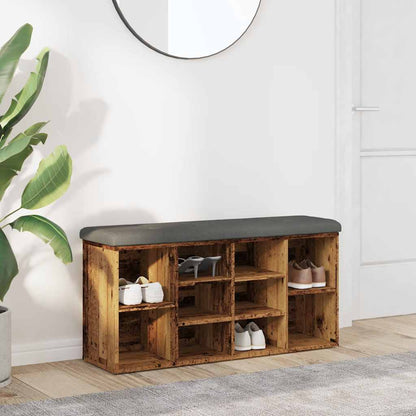 Skoskap Skohylle Skobenk Gammelt Tre 102x32x50 cm