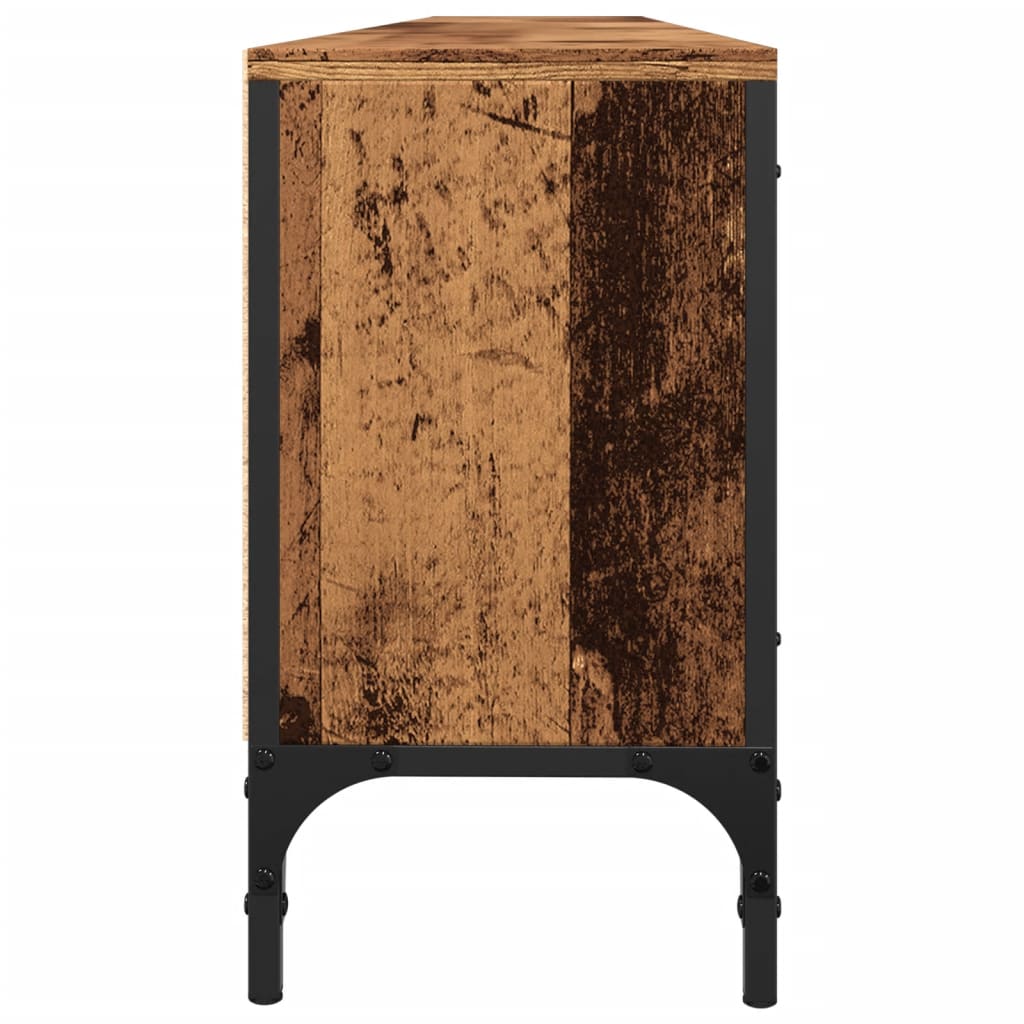 TV-Møbel Gammelt Tre TV-benk med skuff 200x25x44 cm