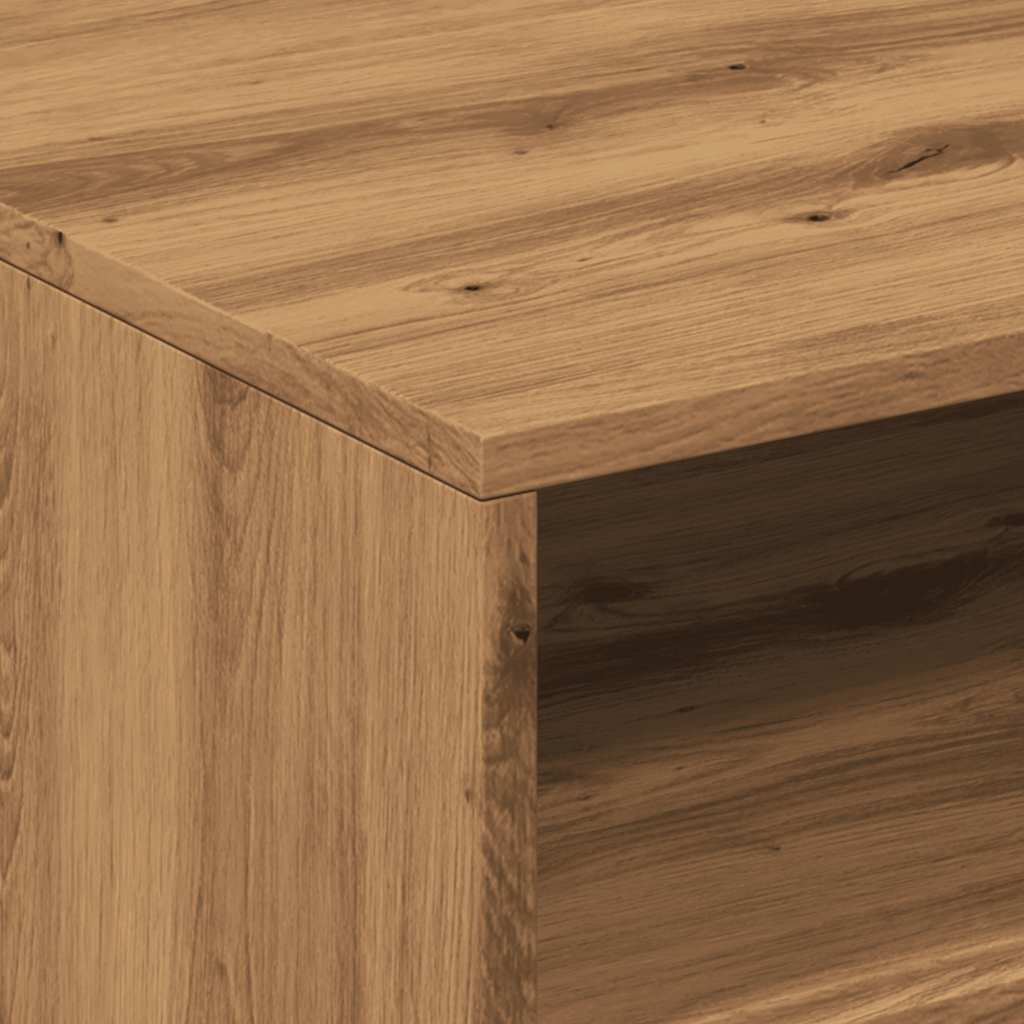 Salongbord Sofabord Artisan Eik med LED-lys 50x49x40 cm