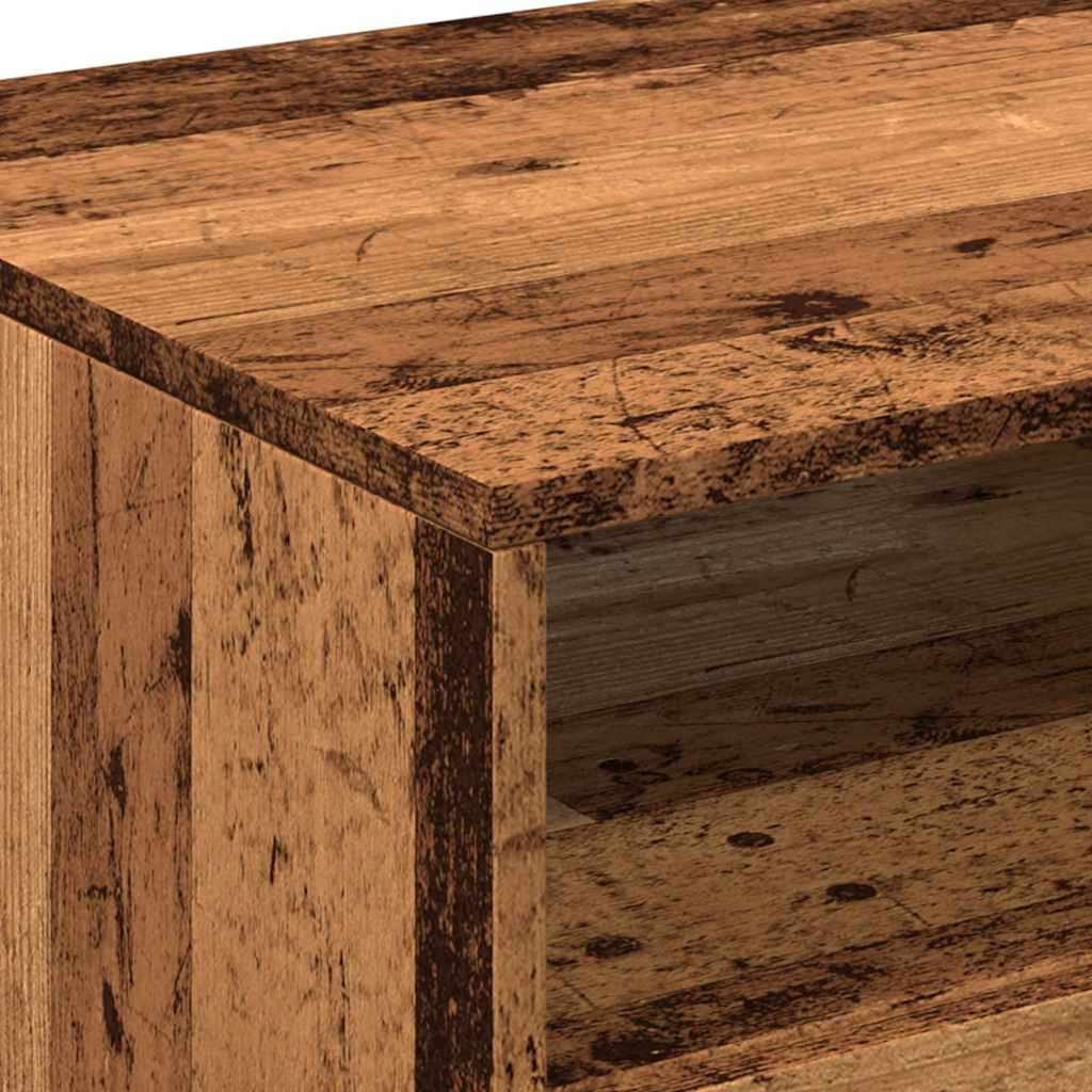 Salongbord Sofabord Gammelt Tre med LED-lys 90x49x40 cm