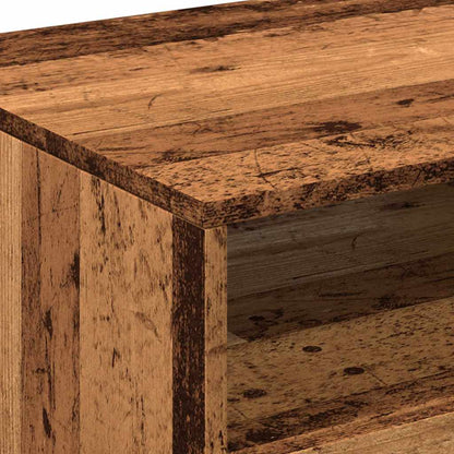 Salongbord Sofabord Gammelt Tre med LED-lys 90x49x40 cm