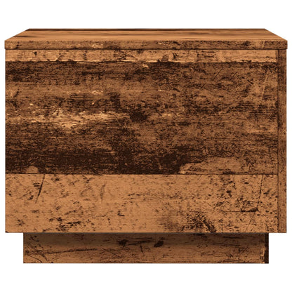 Salongbord Sofabord Gammelt Tre med LED-lys 50x50x40 cm