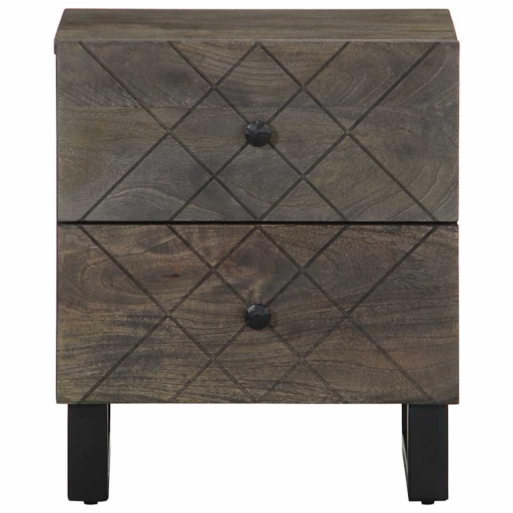 Nattbord svart 40x33x46 cm heltre mango