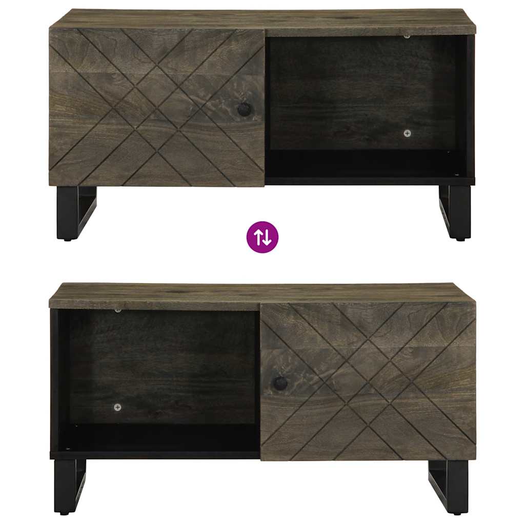 Salongbord Sofabord Svart 80x50x40 cm heltre furu