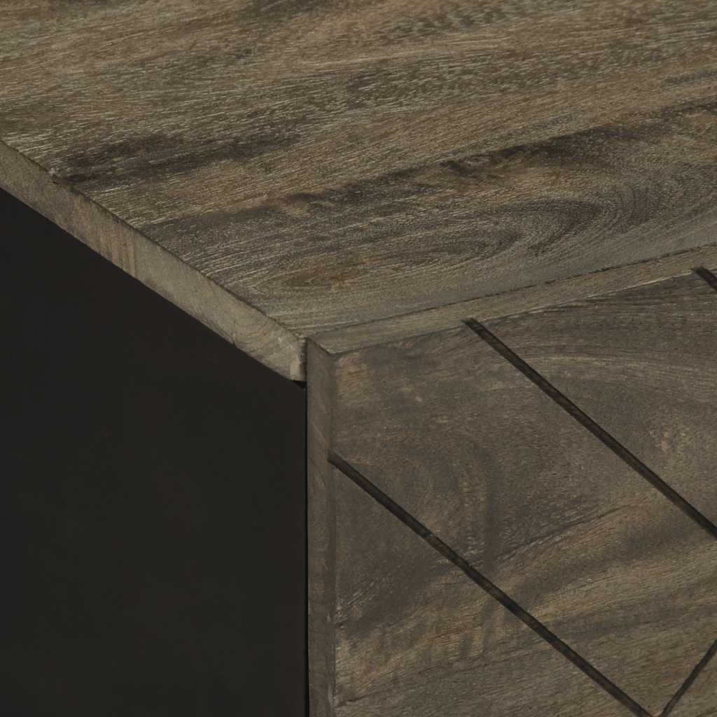 Salongbord Sofabord Svart 80x50x40 cm heltre furu