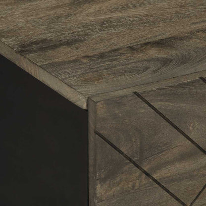 Salongbord Sofabord Svart 80x50x40 cm heltre furu