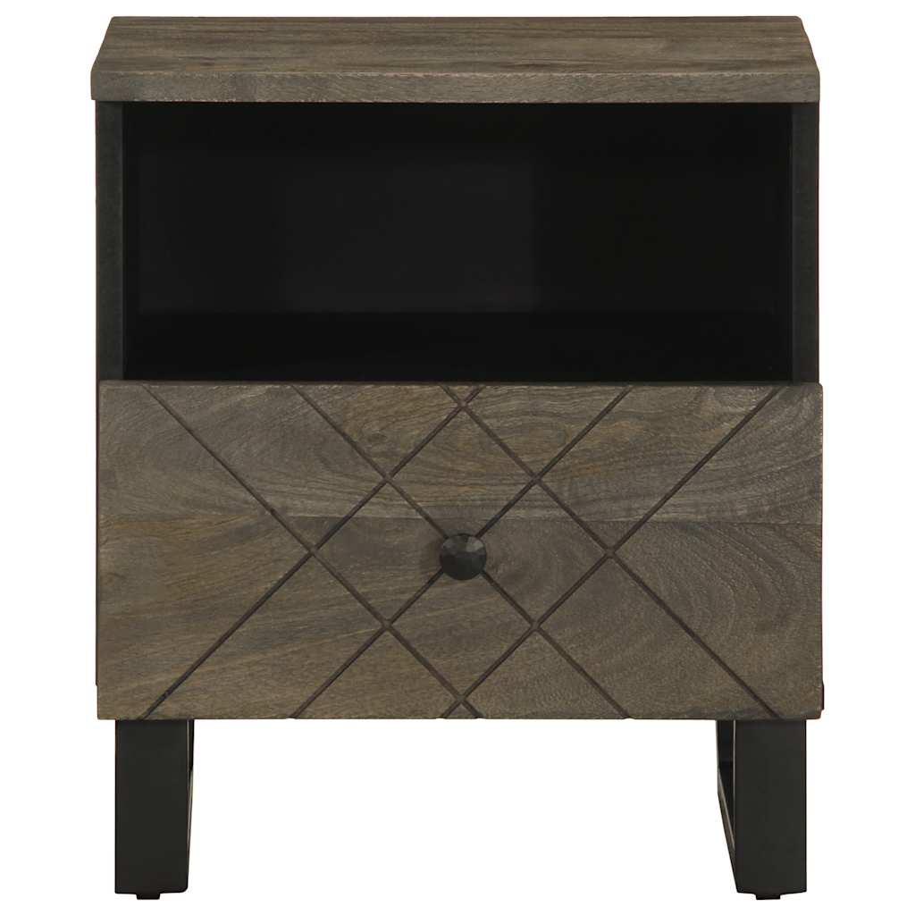 Nattbord 2 stk svart 40x33x46 cm heltre mango