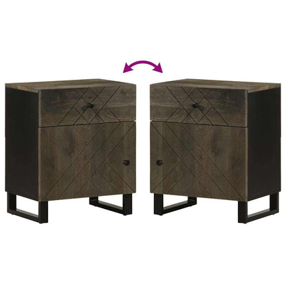 Nattbord Sengbord Svart 50x33x60 cm heltre mangotre